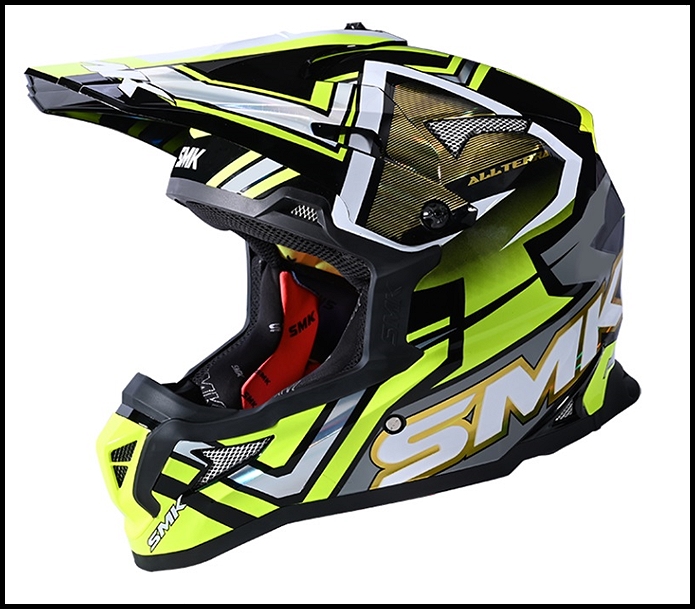 SMK ALLTERRA OFF-ROAD FULL-FACE HELMET - X-ACES (CHROME) GRAPHIC - GL264