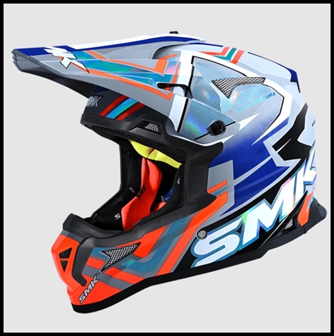 SMK ALLTERRA OFF-ROAD FULL-FACE HELMET - X-ACES (CHROME) GRAPHIC - GL657
