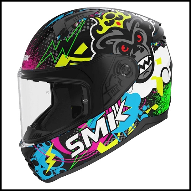 SMK BIONIC YOUTH FULL-FACE HELMET - CHIMPZ GRAPHIC - GL264