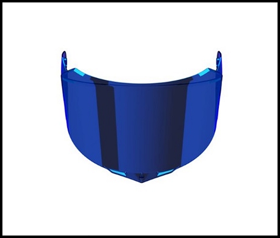 SMK TYPHOON REPLACEMENT EXTERNAL SHIELD - BLUE MIRROR