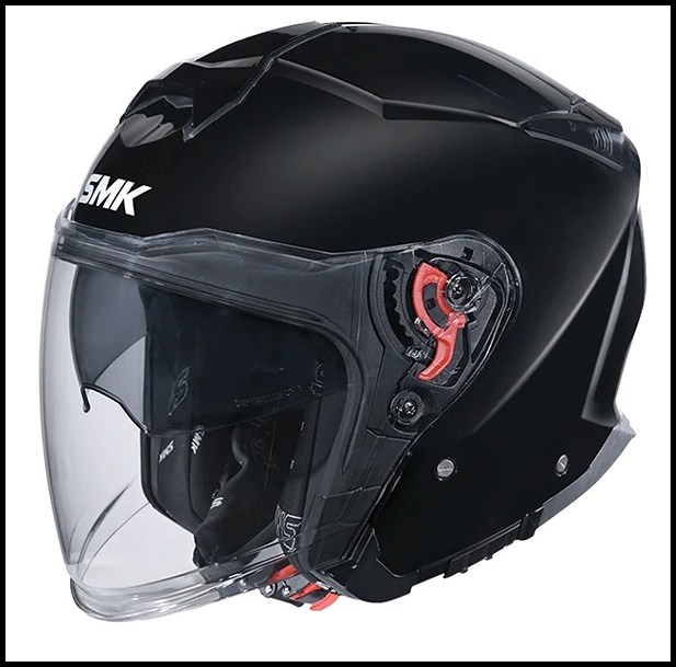 SMK GTJ OPEN-FACE HELMET - GLOSS BLACK