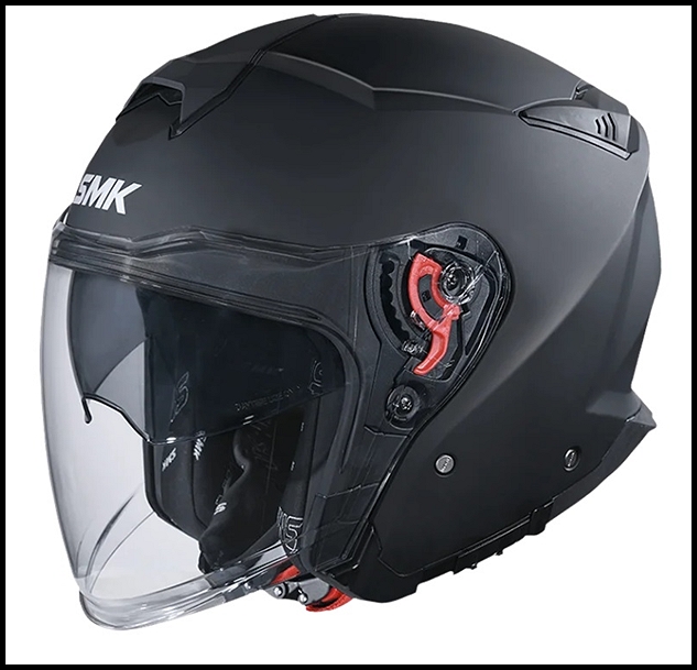 SMK GTJ OPEN-FACE HELMET - MATTE BLACK