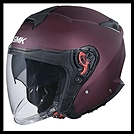 SMK GTJ OPEN-FACE HELMET - MATTE WINE RED