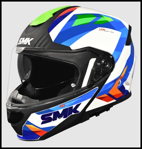 SMK GULLWING FLIP-UP MODULAR HELMET - CHARGER GRAPHIC - GL158