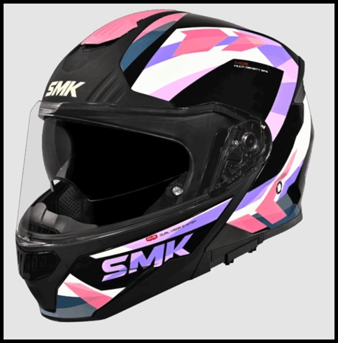 SMK GULLWING FLIP-UP MODULAR HELMET - CHARGER GRAPHIC - GL219