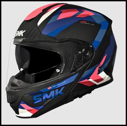 SMK GULLWING FLIP-UP MODULAR HELMET - CHARGER GRAPHIC - MA259