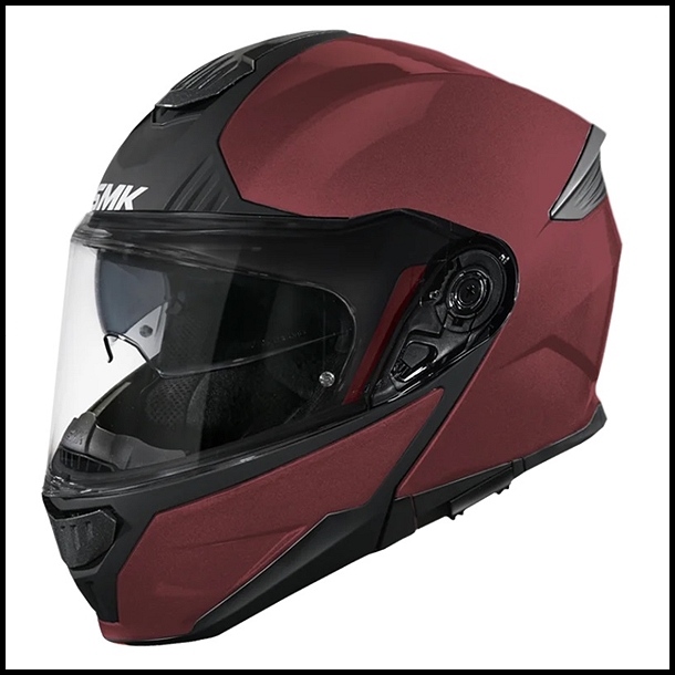 SMK GULLWING FLIP-UP MODULAR HELMET - MATTE WINE RED