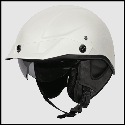 SMK PATRIOT HALF HELMET - GLOSS ONYX WHITE