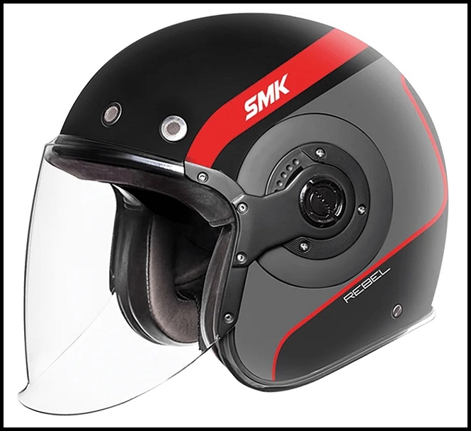 SMK RETRO JET OPEN-FACE HELMET - REBEL GRAPHIC - MA263