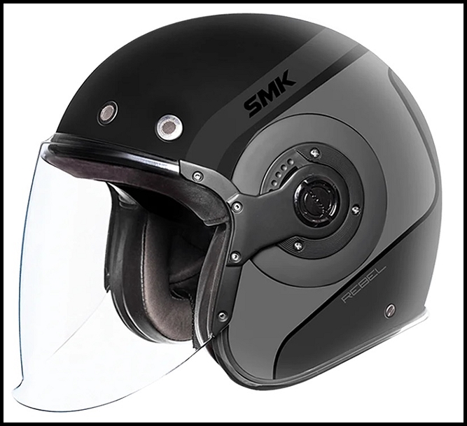 SMK RETRO JET OPEN-FACE HELMET - REBEL GRAPHIC - MA266