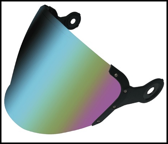 SMK RETRO JET REPLACEMENT EXTERNAL SHIELD - RAINBOW MIRROR