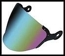 SMK RETRO JET REPLACEMENT EXTERNAL SHIELD - RAINBOW MIRROR