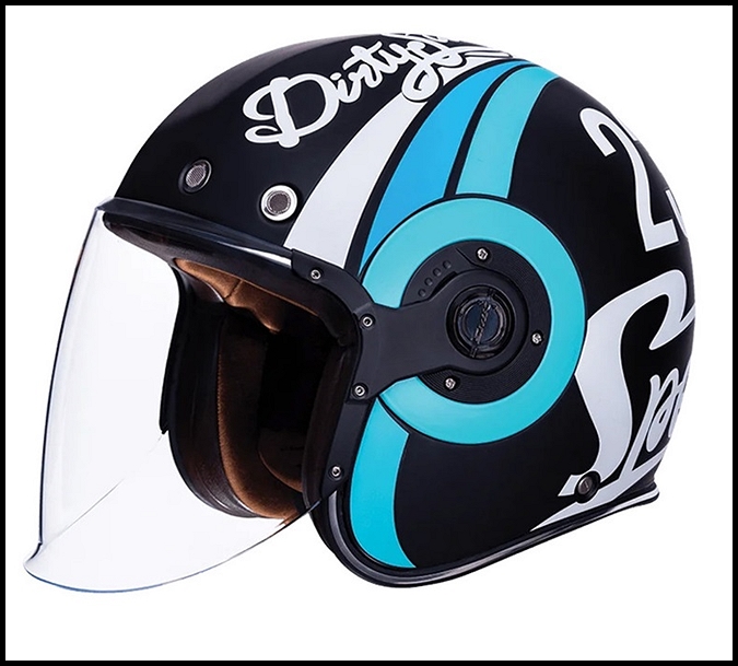 SMK RETRO JET OPEN-FACE HELMET - SPEED-TT GRAPHIC - MA215