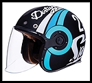 SMK RETRO JET OPEN-FACE HELMET - SPEED-TT GRAPHIC - MA215