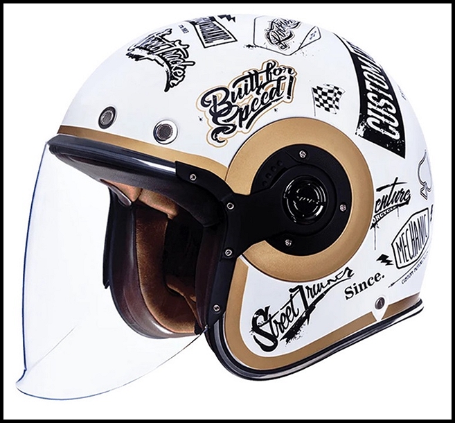 SMK RETRO JET OPEN-FACE HELMET - TRACKER GRAPHIC - MA124