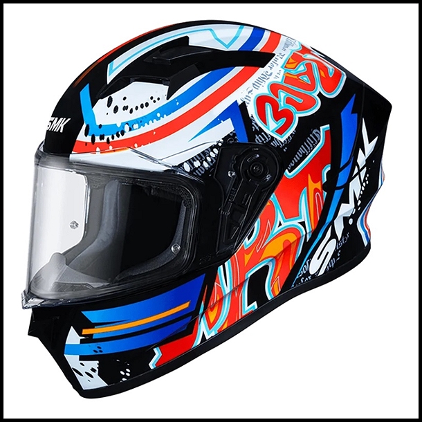 SMK STELLAR SPORT FULL-FACE HELMET - GRAFFITI GRAPHIC - GL237