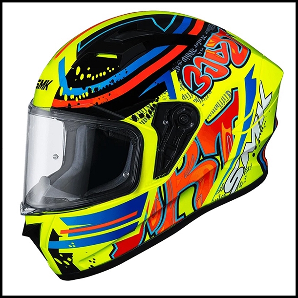 SMK STELLAR SPORT FULL-FACE HELMET - GRAFFITI GRAPHIC - GL437