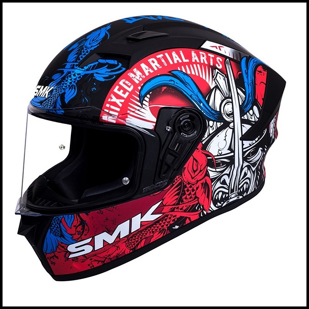 SMK STELLAR SPORT FULL-FACE HELMET - SAMURAI GRAPHIC - MA253