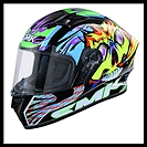 SMK STELLAR SPORT FULL-FACE HELMET - SKULL GRAPHIC - GL245