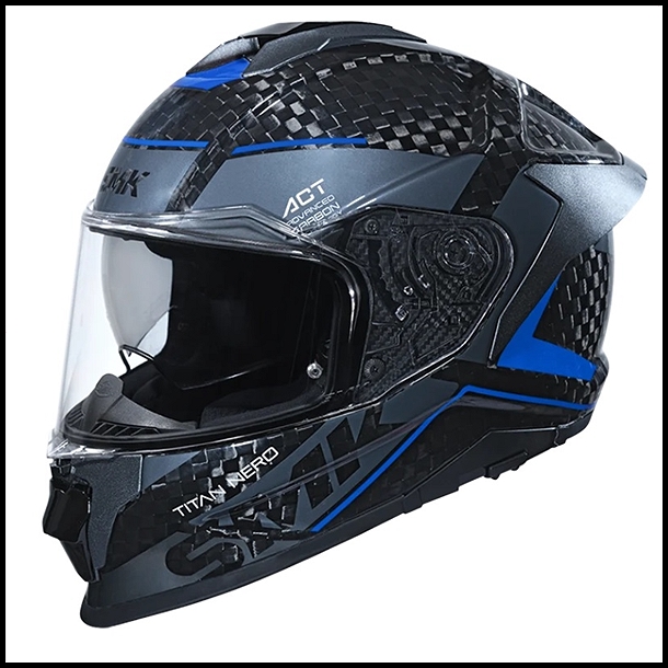 SMK TITAN CARBON FULL-FACE HELMET - NERO GRAPHIC - GL256