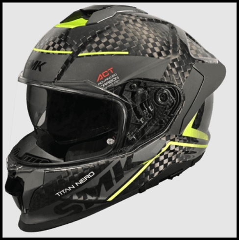 SMK TITAN CARBON FULL-FACE HELMET - NERO GRAPHIC - GL264