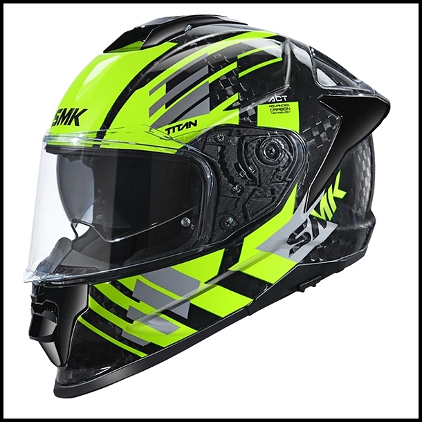 SMK TITAN CARBON FULL-FACE HELMET - T-RACE GRAPHIC - GL246