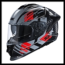 SMK TITAN CARBON FULL-FACE HELMET - T-RACE GRAPHIC - GL263