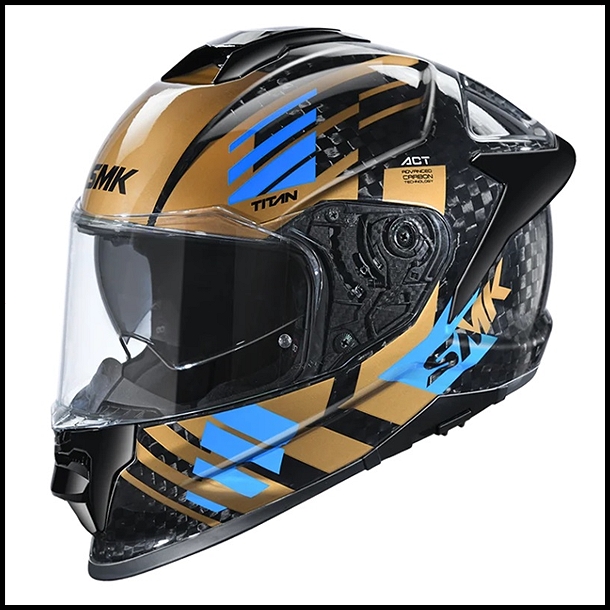 SMK TITAN CARBON FULL-FACE HELMET - T-RACE GRAPHIC - GL275