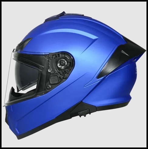 SMK TYPHOON FULL-FACE HELMET - MATTE FLAME BLUE