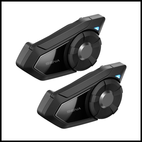 SENA 30K Motorcycle Bluetooth Communication System with Mesh & HD Speakers - Dual Pack