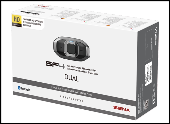 Sierra Electronics SENA SF4 Small Group Bluetooth Communication  Technology with Dual Speaker Set Dual Pack SENA SF Series SENA-SF4-02D