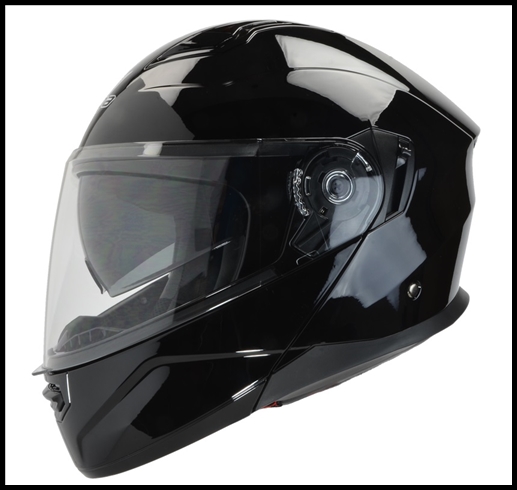 VEGA CALDERA 2 MODULAR FLIP-UP HELMET WITH INTERNAL DROP-DOWN SUNSHIELD - GLOSS BLACK