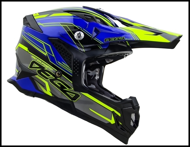 VEGA MCX ADVANCED OFF-ROAD FULL FACE HELMET - BLUE STINGER GRAPHIC