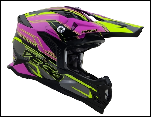 VEGA MCX ADVANCED OFF-ROAD FULL FACE HELMET - PINK STINGER GRAPHIC