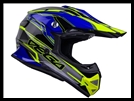 VEGA MIGHTY X2 YOUTH OFF-ROAD HELMET - BLUE STINGER GRAPHIC