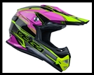 VEGA MIGHTY X2 YOUTH OFF-ROAD HELMET - PINK STINGER GRAPHIC