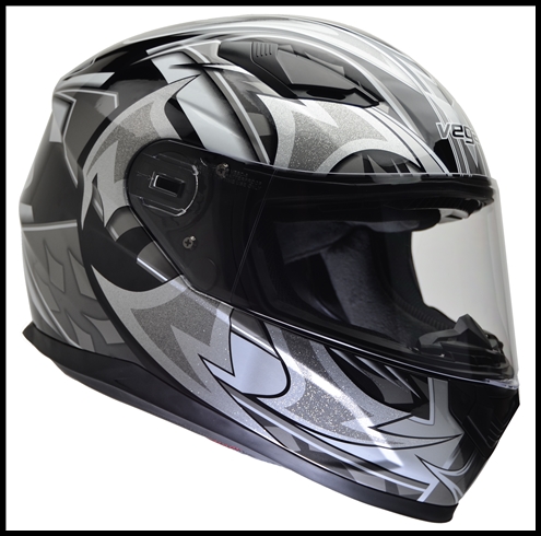 VEGA ULTRA 2 FULL FACE HELMET - BLACK SHURIKEN GRAPHIC