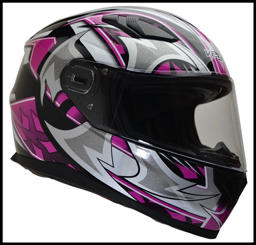 VEGA ULTRA 2 FULL FACE HELMET - PINK SHURIKEN GRAPHIC