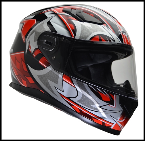 VEGA ULTRA 2 FULL FACE HELMET - RED SHURIKEN GRAPHIC