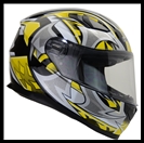 VEGA ULTRA 2 FULL FACE HELMET - YELLOW SHURIKEN GRAPHIC