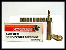 WINCHESTER SUPER-X 6MM REM. 100 GR. POINTED SOFT POINT RIFLE CARTRIDGES - BOX OF 20
